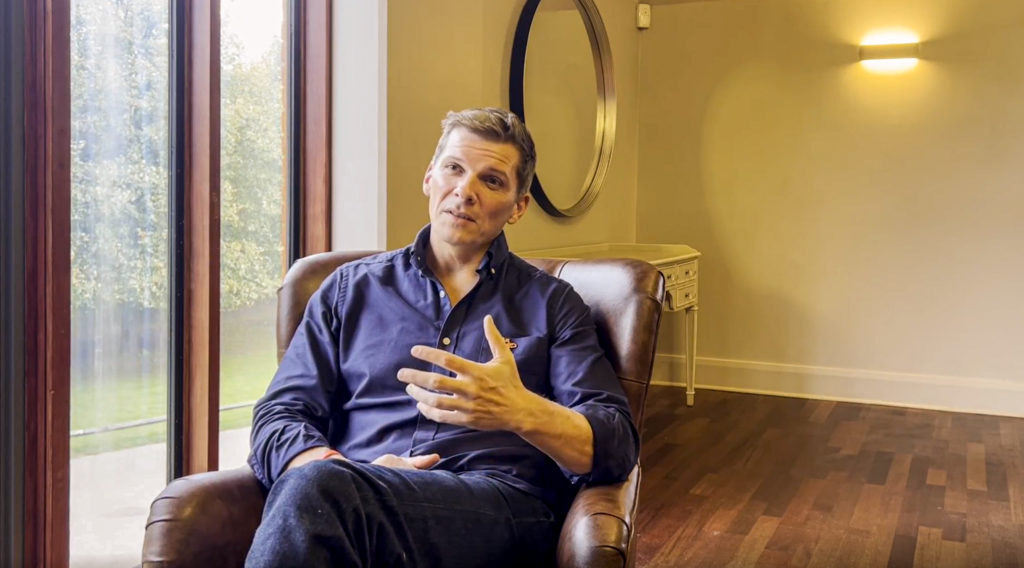 Nigel Harman discussing the mission and impact of the Ruth Strauss Foundation in a recent interview.