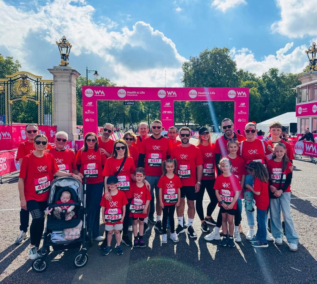 Running for Liam, London Marathon 2027: family together at Vitality London run in preparation for the marathon.